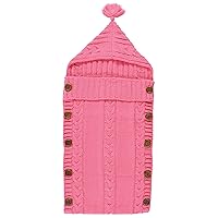 Hudson Baby Unisex Baby Knitted Baby Lounge Stroller Wrap Sack, Azalea Pink, One Size
