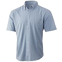 HUK Men's Teaser Short Sleeve Fishing Button Down Shirt +UPF