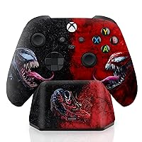 Vennom Vs Carnage Original X-box Wireless Controller and Stand Compatible with X-box One|Series X|S - Customized in USA with Advanced HydroDip Print Technology(Not Just a Decal)(Controller Included)