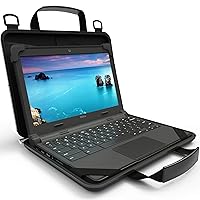 11-11.6 Chromebook Case Protective Laptop Hard Cover Sleeve, Always-on Work In Case with Carrying Handle and Shoulder Strap