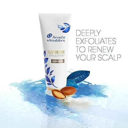 Head and Shoulders Supreme, Exfoliating Scalp Scrub Treatment, with Argan Oil and Vitamin E, 3.3 Fl Oz