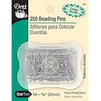 Dritz 89 Beading Pins, 7/8-Inch (250-Count)