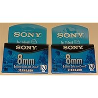 Sony 8mm Standard for Video8 ~ 120 Mins. ~ P6-120MPL (2 Pack)