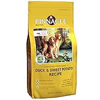 pinnacle pet Duck & Sweet Potato Dry Dog Food 4 lb, Infused with Broth