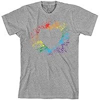 Threadrock Men's Rainbow Heart T-Shirt