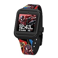 Spiderman Kids Black Educational Learning Touchscreen Smart Watch Toy for Girls, Boys, Toddlers - Selfie Cam, Learning Games, Alarm, Calculator, Pedometer & More (Model: SPD4807AZ)