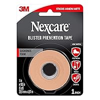 Blister Prevention Tape, Waterproof Foam Medical Tape, Sticks Firmly to Skin to Help Prevent Blisters - 1 In x 5 Yds, 1 Roll of Tape
