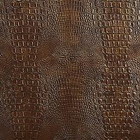 G285 Metallic Bronze Embossed Alligator Upholstery Vinyl by The Yard