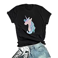 Unicorn Shirts for Women – Cute Graphic Adult Unicorn Merchandise Birthday Gifts for Womens