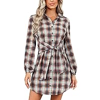 XJYIOEWT Summer Cocktail Dress,Ladies Long Sleeve Casual Tunic Shirt Dress and Womens Dress