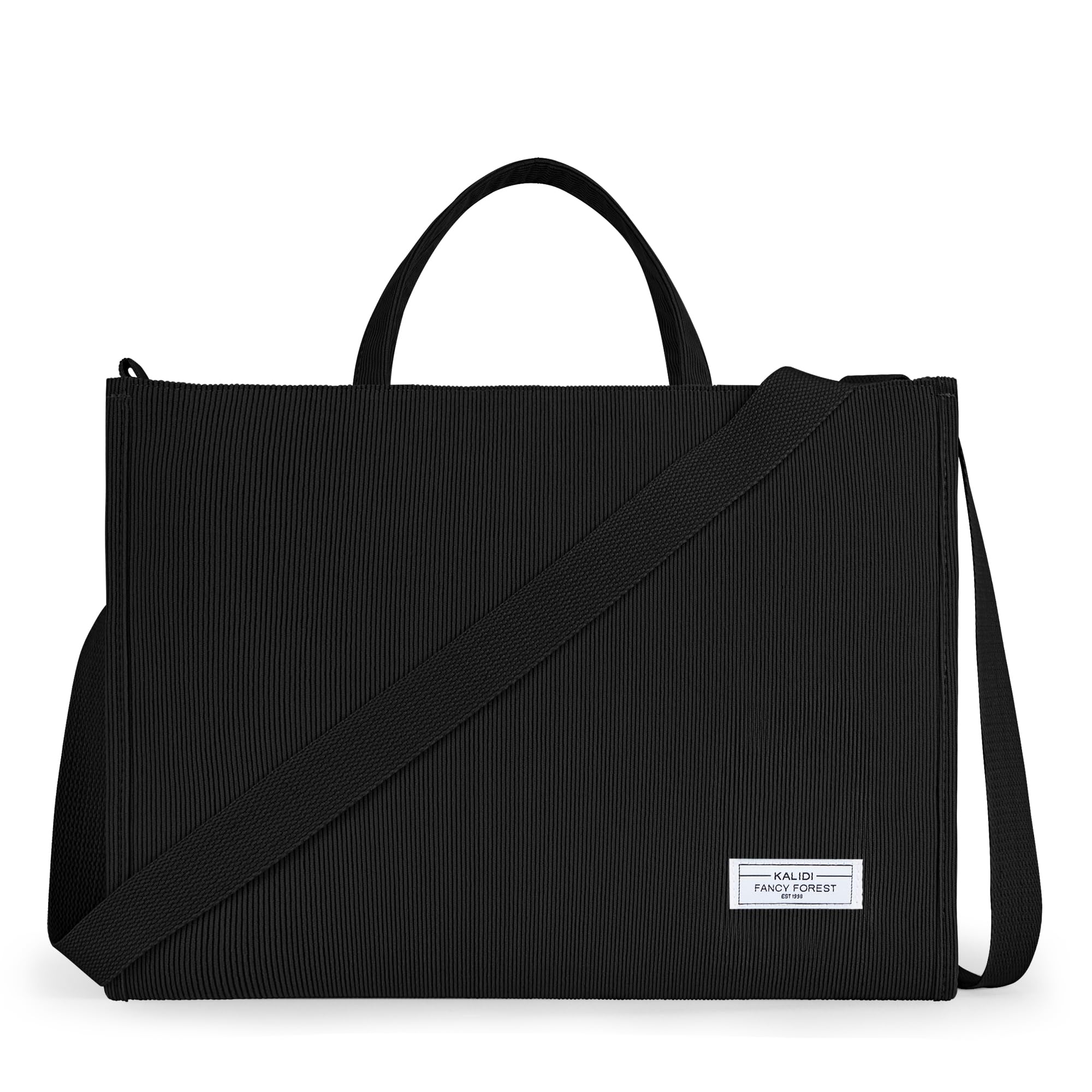 KALIDI Tote Bag for Women Corduroy Crossbody Bag Casual Zipper Tote Fashion Shoulder Handbag Hobo bag with Pockets