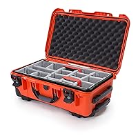 Nanuk 935 Waterproof Carry-On Hard Case with Wheels and Padded Divider - Orange