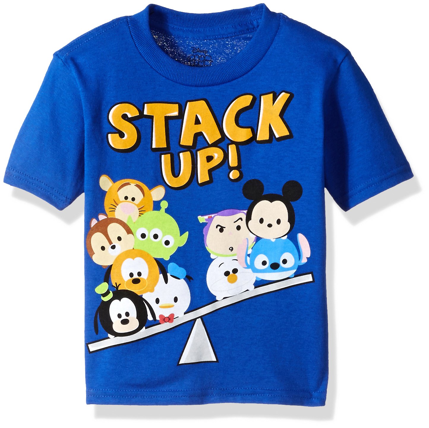 Disney Toddler Boys' Tsum Stack up Short Sleeve T-Shirt