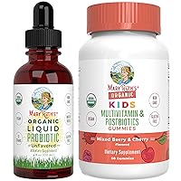 MaryRuth's Probiotic Supplement for Women, Men, & Kids | and Kids Multivitamin Gummies + Postbiotics | 2-Pack Bundle Digestive Health & Immunity Gummies | Gut Health, Immune Support Gummy Vitamins