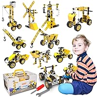 HOMCENT Building Toys Learning Set, STEM Educational Blocks kit for Kids Ages 3-5 4-8 yr Old,10 in 1 Construction Playset Birthday Christmas Festival Gifts for Boys Girls Aged 3+ 6 7 Years Old