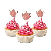 Tea pot Cupcake Topper 12 Pack Cupcake Topper Decoration Cake Color Pink