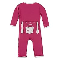 KicKee Pants Applique Coverall Baby One Pieces, Baby Romper, Back Flap One Piece