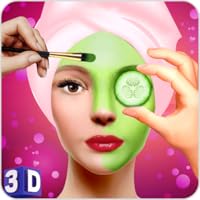 Face Makeup & Beauty Spa Salon Makeover Games 3D: face spa mask apply, spa tools makeup princess & makeover like Barbie, princess makeover salon for girly beautiful girls love spa makeup fashion & virtual beauty games, princess salon, Royal Makeover