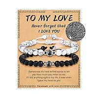 I Love You 100 Languages Matching Bracelets Couples Bracelets Gifts To My Love Boyfriend Girlfriend Husband Fiance Birthday Christmas Anniversary Valentine's Day Present Gifts for Women Men