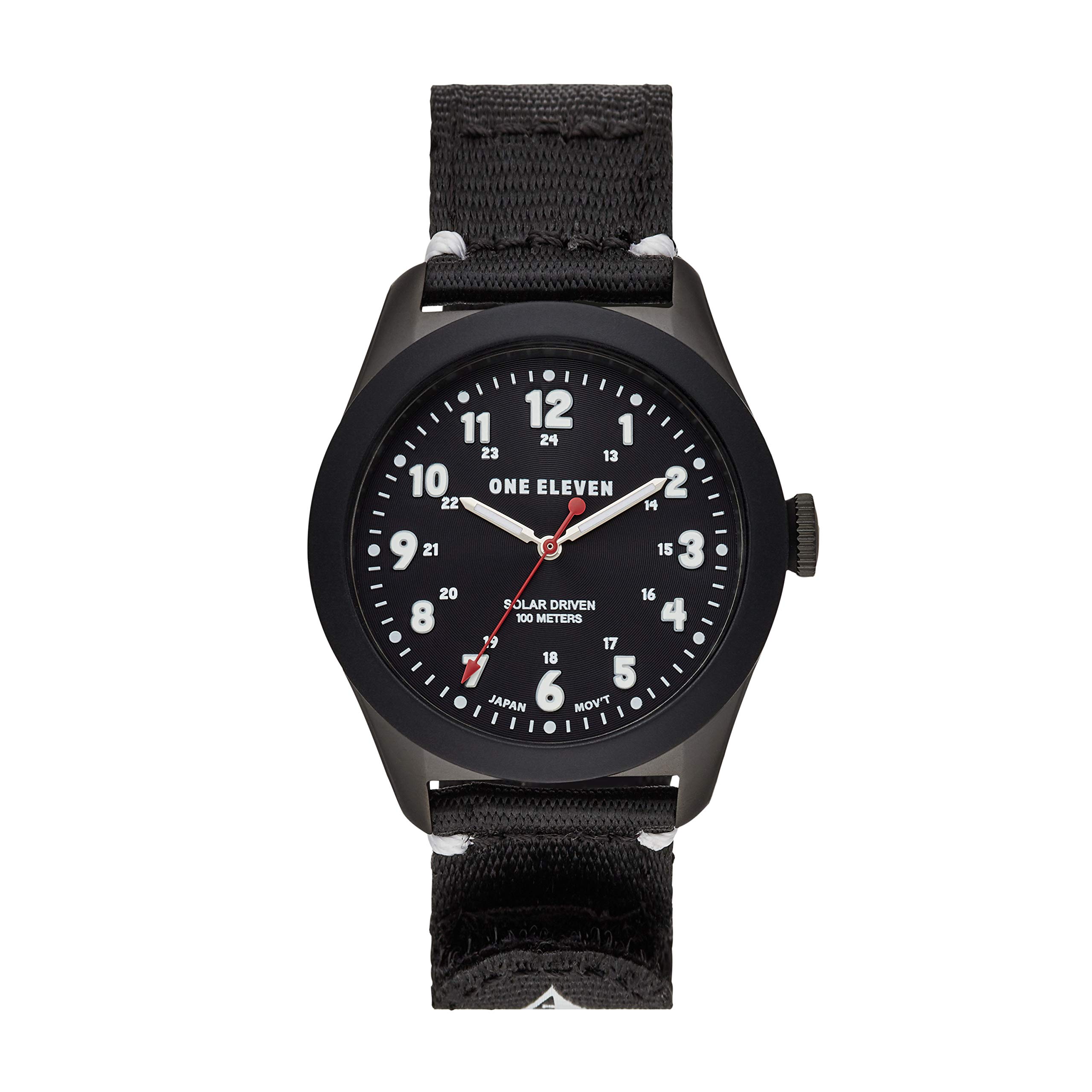 One Eleven (111) All-Gender Field Watch No 1 Sustainably Crafted Steel and Recycled Nylon Casual Solar Watch
