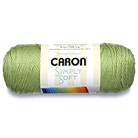 Caron Simply Soft Collection Yarn, 6oz, Gauge 4 Medium, 100% Acrylic- Pistachio - Machine Wash & Dry