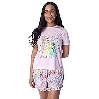 Disney Princess Women's Living The Dream Shirt and Shorts Loungewear Pajama Set