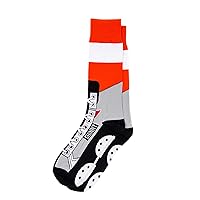 ToeDrag Apparel - Shinny Skins - Long Athletic Hockey Skate Socks - For Teams, Players and Fans - Orange and White - Philly