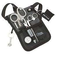 ASA TECHMED Medical Belt Utility Kit, Nurse Pro Pack Pocket Organizer Pouch Hip Bag | EMT, CNA, NP, PA, Student, Nurse Kit (Grey)