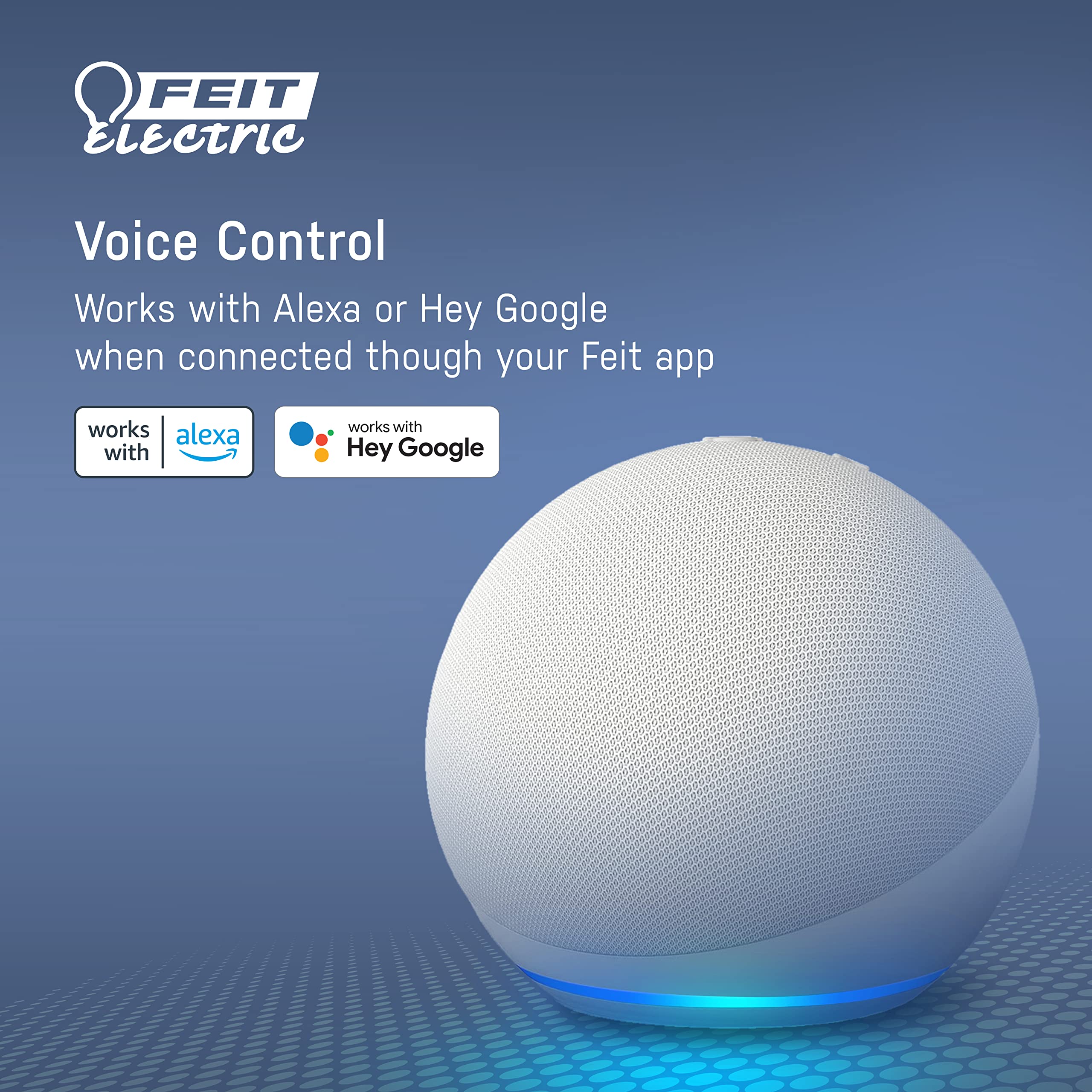 Feit Electric 50-Watt Equivalent MR16 Alexa Google Siri Smart RGBW LED Light Bulb White