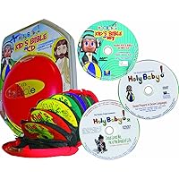 Catholic Kid's Audio Bible (Imprimatur)-with 2 Free Holy Baby DVDs- a 2nd Free Mp3 Kids Audio Bible-Bible Stories for Kid's-Bible stories for ... CEV Version-Audio Book-Red Saucer Case