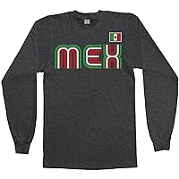 Threadrock Men's Mexico Athletic Retro Series Long Sleeve T-Shirt