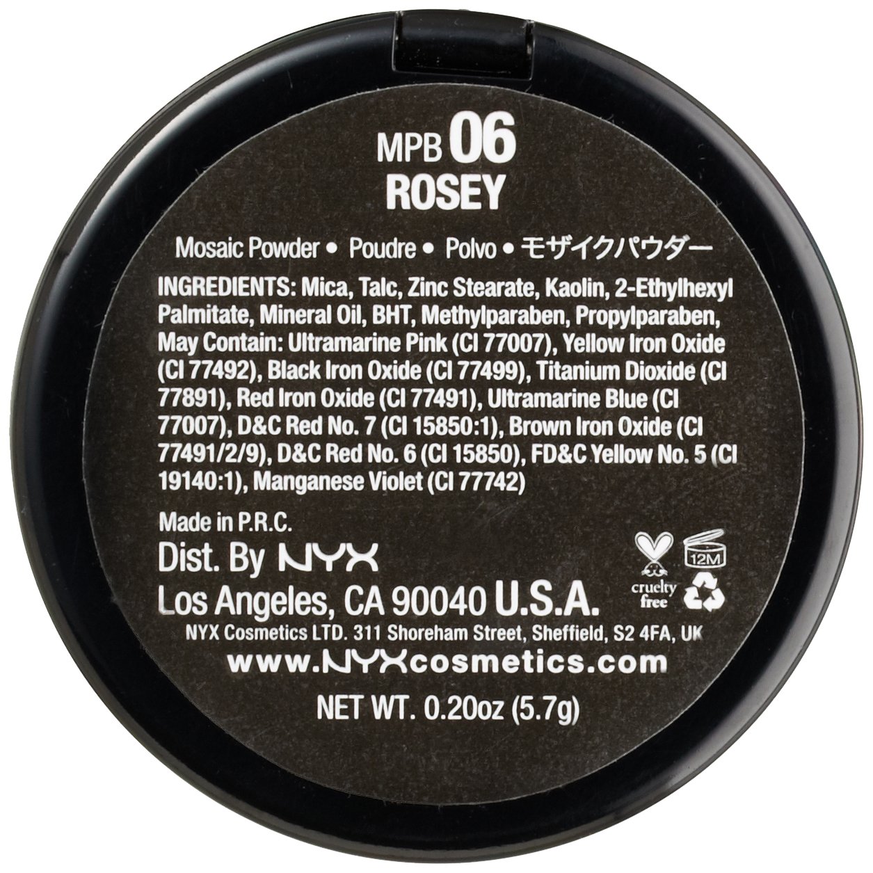 NYX Professional Makeup Mosaic Blush Powder, Rosey, 0.20-Ounce