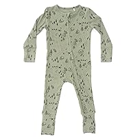 Organic Baby Bamboo Rompers with 11 Signature Prints - Infant Zipper Jumpsuits