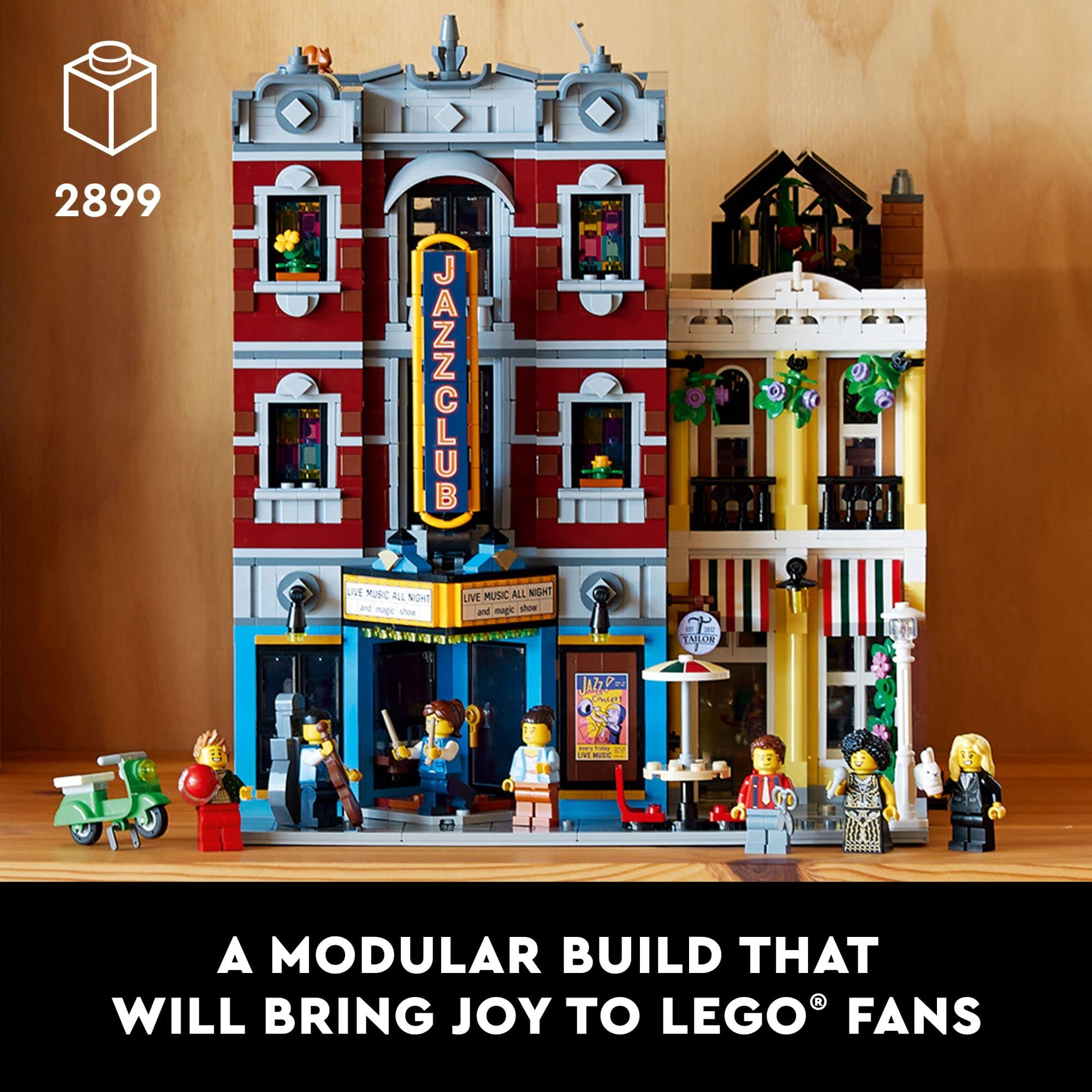 LEGO Icons Jazz Club 10312 Building Set for Adults and Teens, A Collectible Gift for Musicians, Music Lovers, and Jazz Fans, Includes 5 Detailed Rooms Within The Music Venue and 8 Minifigures
