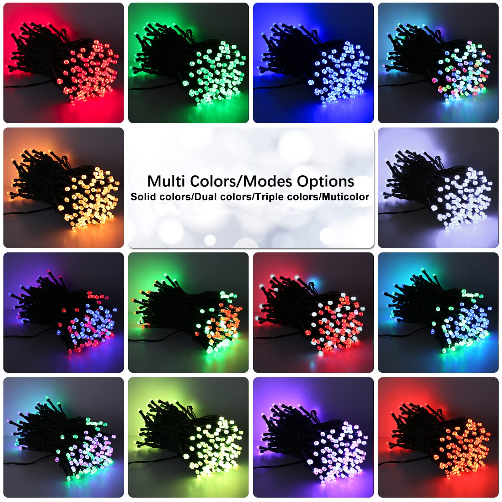 Brizled Color Changing Christmas Lights, 66ft 200 LED Christmas Lights with Remote, Dimmable Outdoor Chrismtas String Light, Christmas Tree Lights Indoor, RGB Xmas Light for Chrismtas Tree Party Decor