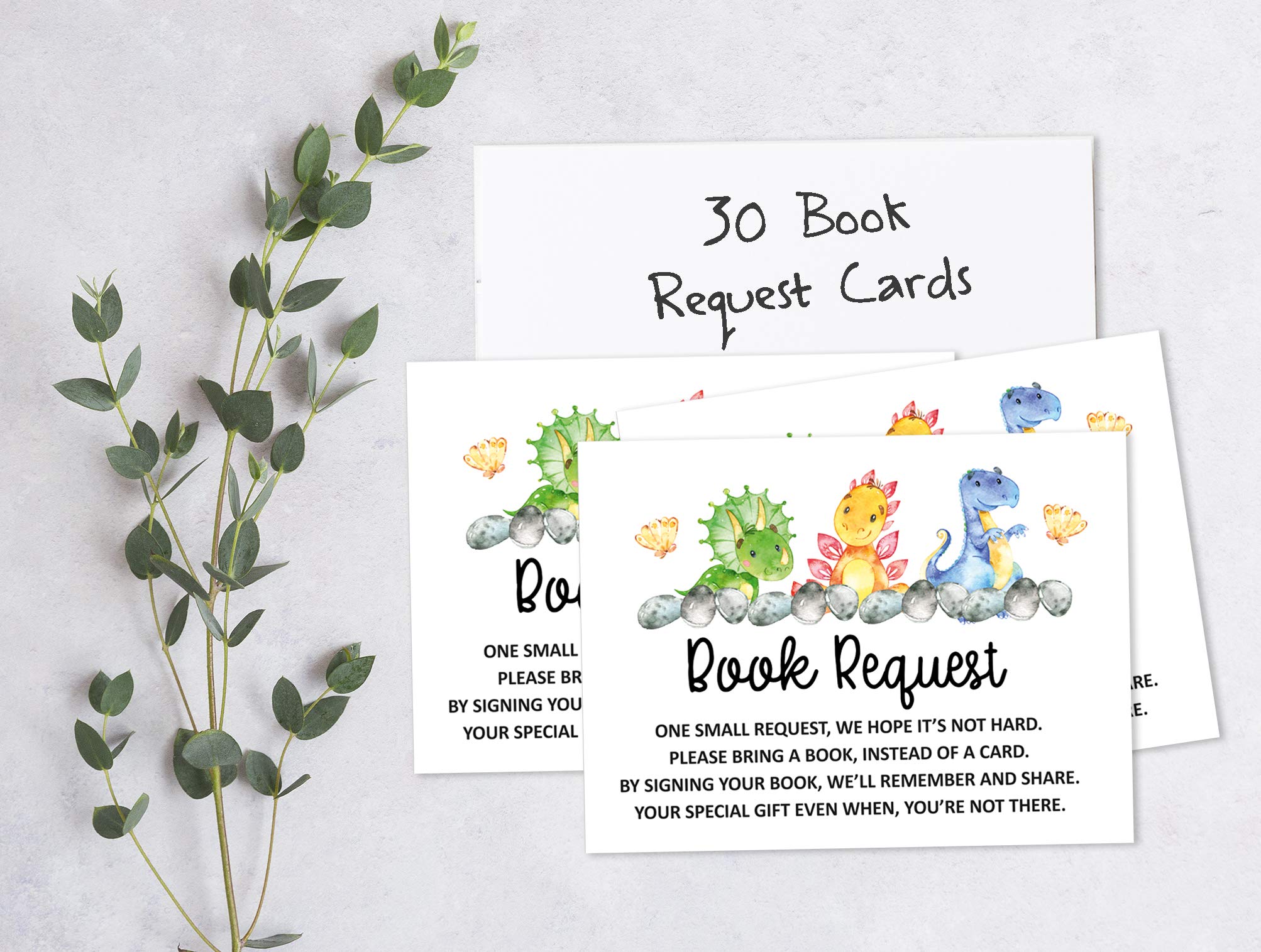 Inkdotpot 30 Dinosaur Jungle Animals Baby Shower Book Request Cards Bring A Book Instead of A Card Baby Shower Invitations Inserts Games