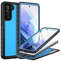BEASTEK for Samsung Galaxy S21 Waterproof Case, NRE Series, Shockproof Underwater IP68 Case with Built-in Screen Protector Full Body Protective Cover, for Galaxy S21 6.2 inch (Blue)