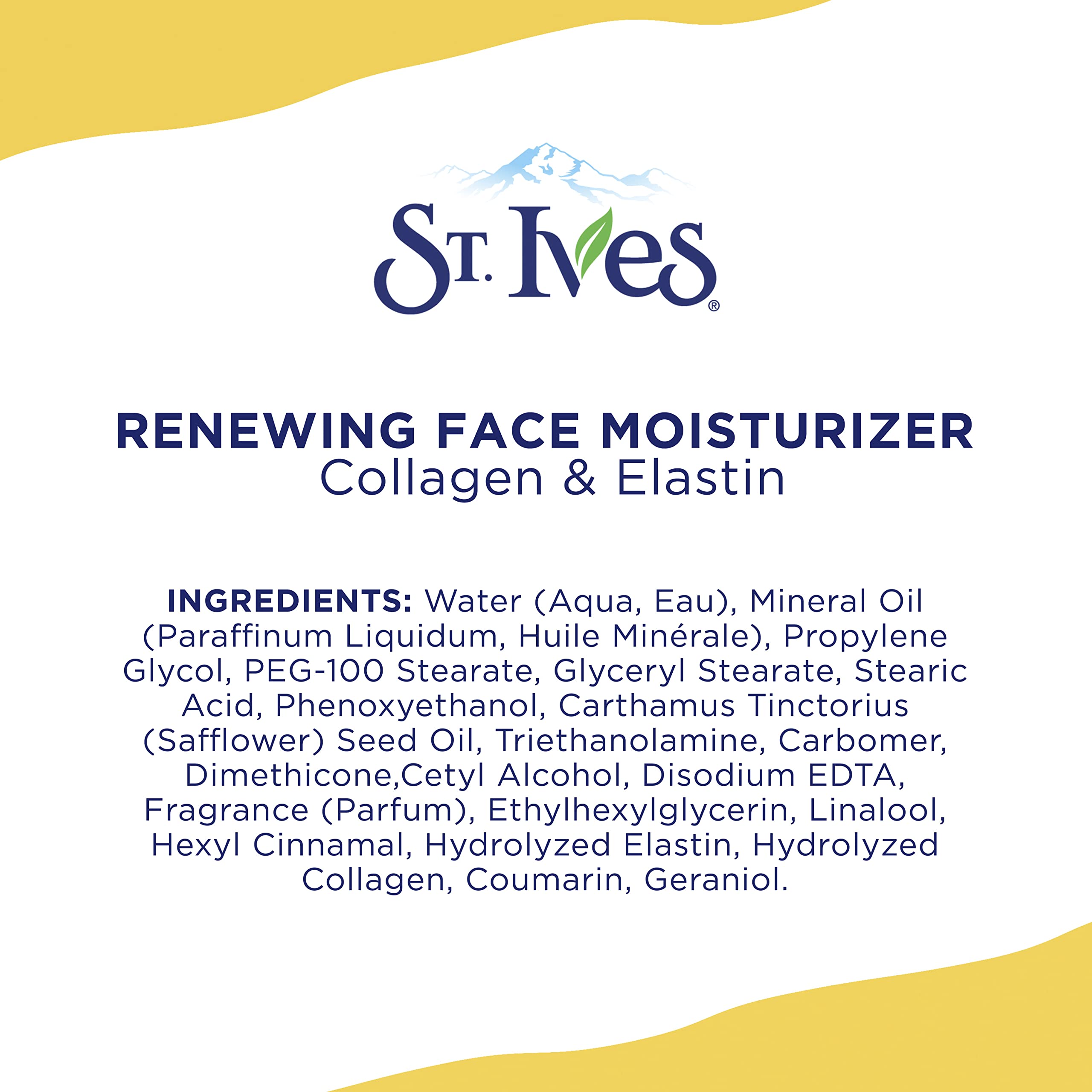 St. Ives Moisturizer Collagen and Elastin Facial Moisturizer Renewing Paraben Free, Dermatologist Tested, Cruelty Free 10 oz