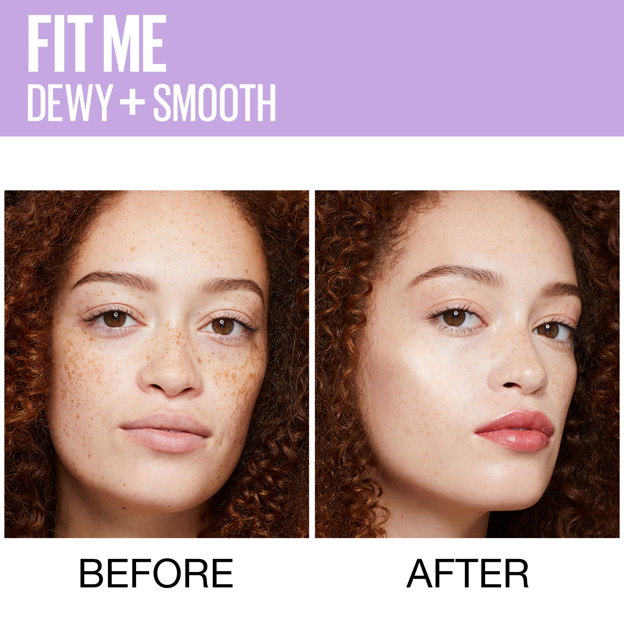 Maybelline Fit Me Dewy + Smooth SPF 18 Liquid Foundation Makeup, Classic Beige, 1 Count