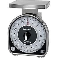 San Jamar Ms Series Mechanical Dial Scale Manual Food Scale with 2 Pound Capacity for Kitchens, Restaurants, And Cooking, Metal, 32 Ounces, Silver