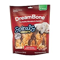 Spirals Variety Pack, Treat Your Dog to a Chew Made with Real Meat and Vegetables