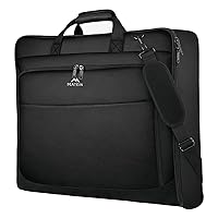 MATEIN Garment Bag for Travel, Large Carry on Garment Bags with Strap for Business, Waterproof Hanging Suit Luggage Bag for Men Women, Wrinkle Free Suitcase Cover for Shirts Dresses Coats, Black