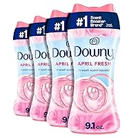 Downy In-Wash Laundry Scent Booster Beads, April Fresh, 9.1 oz (4 Pack)