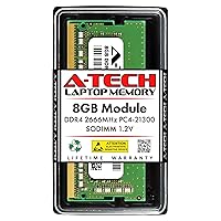 A-Tech 8GB DDR4 2666MHz PC4-21300 (PC4-2666V) CL19 SODIMM 1.2V 260-Pin Non-ECC SO-DIMM Laptop Notebook RAM Memory Module