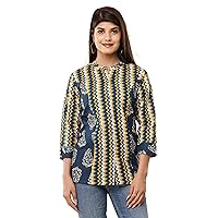 Vihaan Impex Zigzag Printed Tunic Casual Kurti Top for Women Shirt for Women