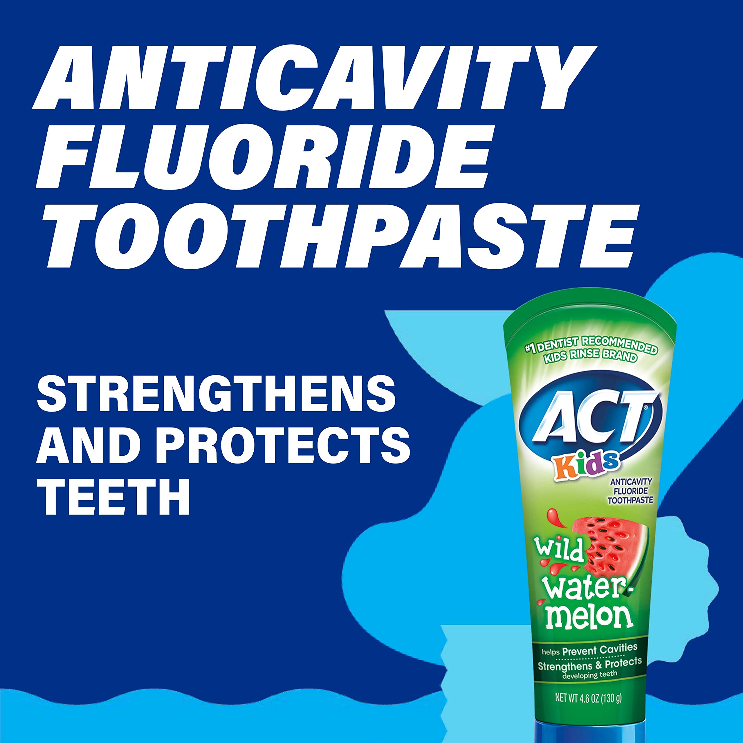 ACT Kids Anticavity Fluoride Toothpaste 4.6 oz. Wild Watermelon