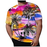 Men's Oversize Graphic Tees Print Short Sleeve Casual Summer T Shirts Tops Loose Casual Summer Tee Tops