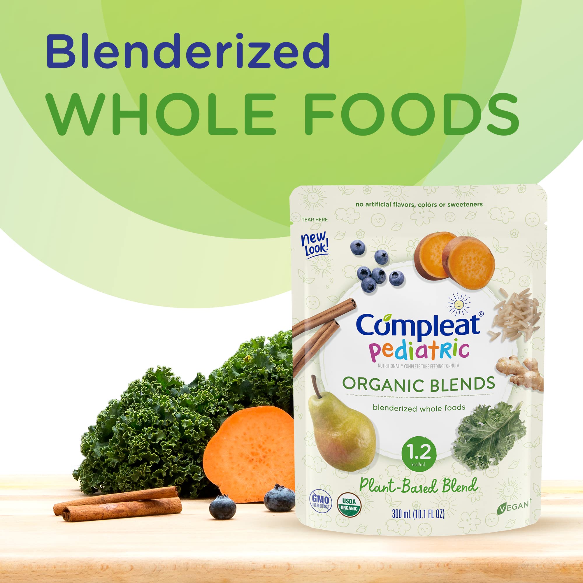 Compleat Pediatric Organic Blends Plant Based, 10.1 fl oz Pouch, 24 Count