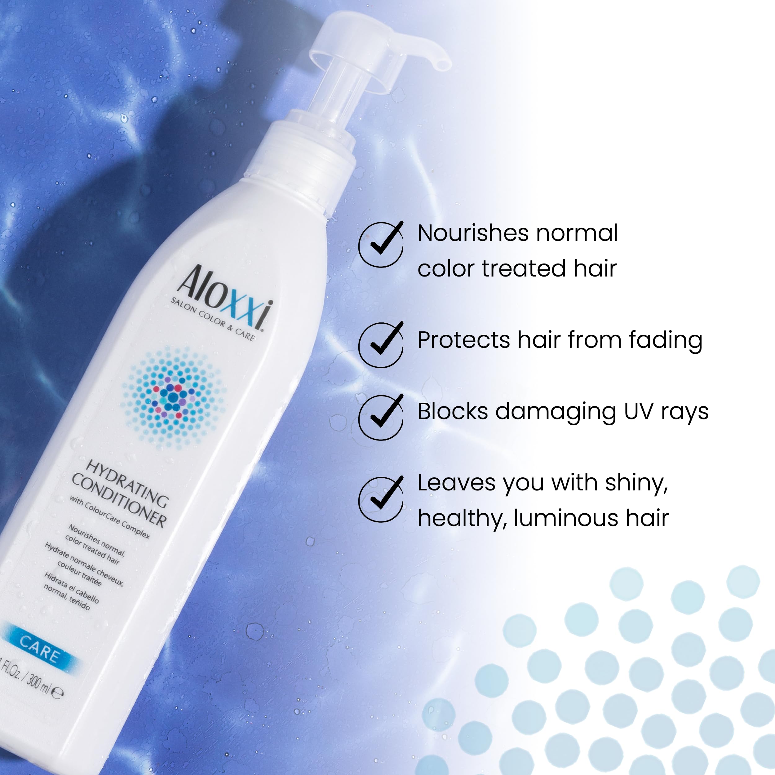 ALOXXI Hydrating Color Protectant Conditioner for Color Treated Hair with Keratin, Jojoba Oil & Olive Oil - Paraben & Sulfate Free