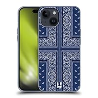 Head Case Designs Cross Blue Classic Paisley Bandana Soft Gel Case Compatible with Apple iPhone 15